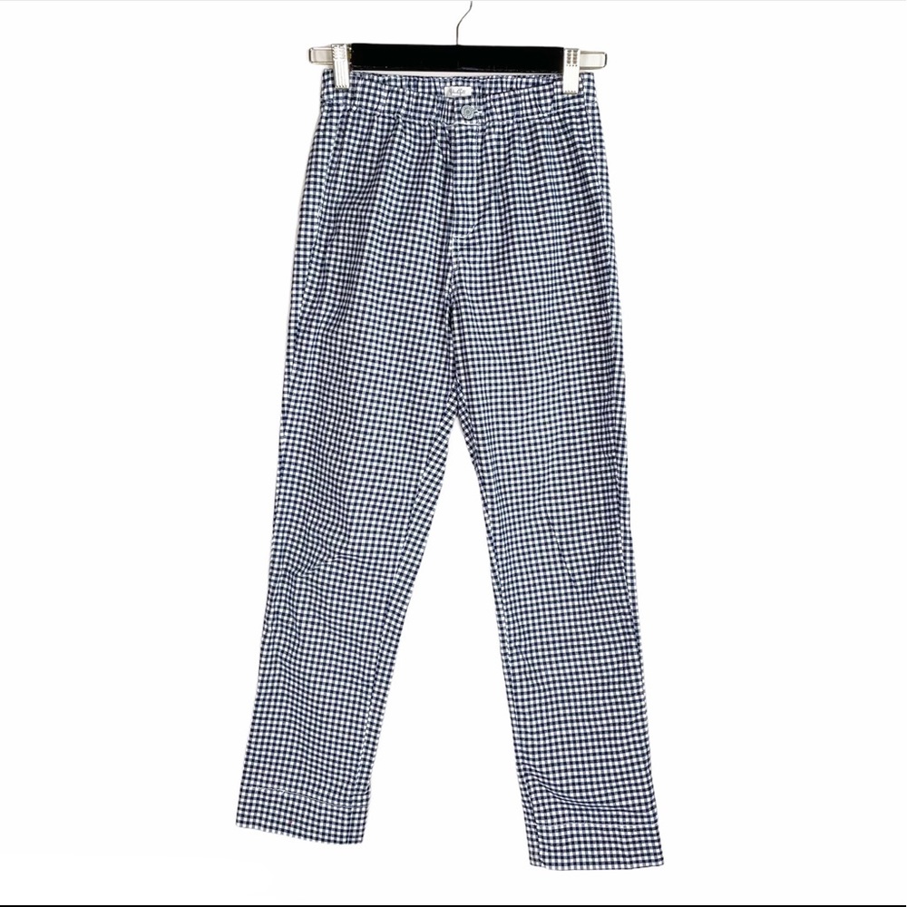 John Galt Black Checkered Straight Pants